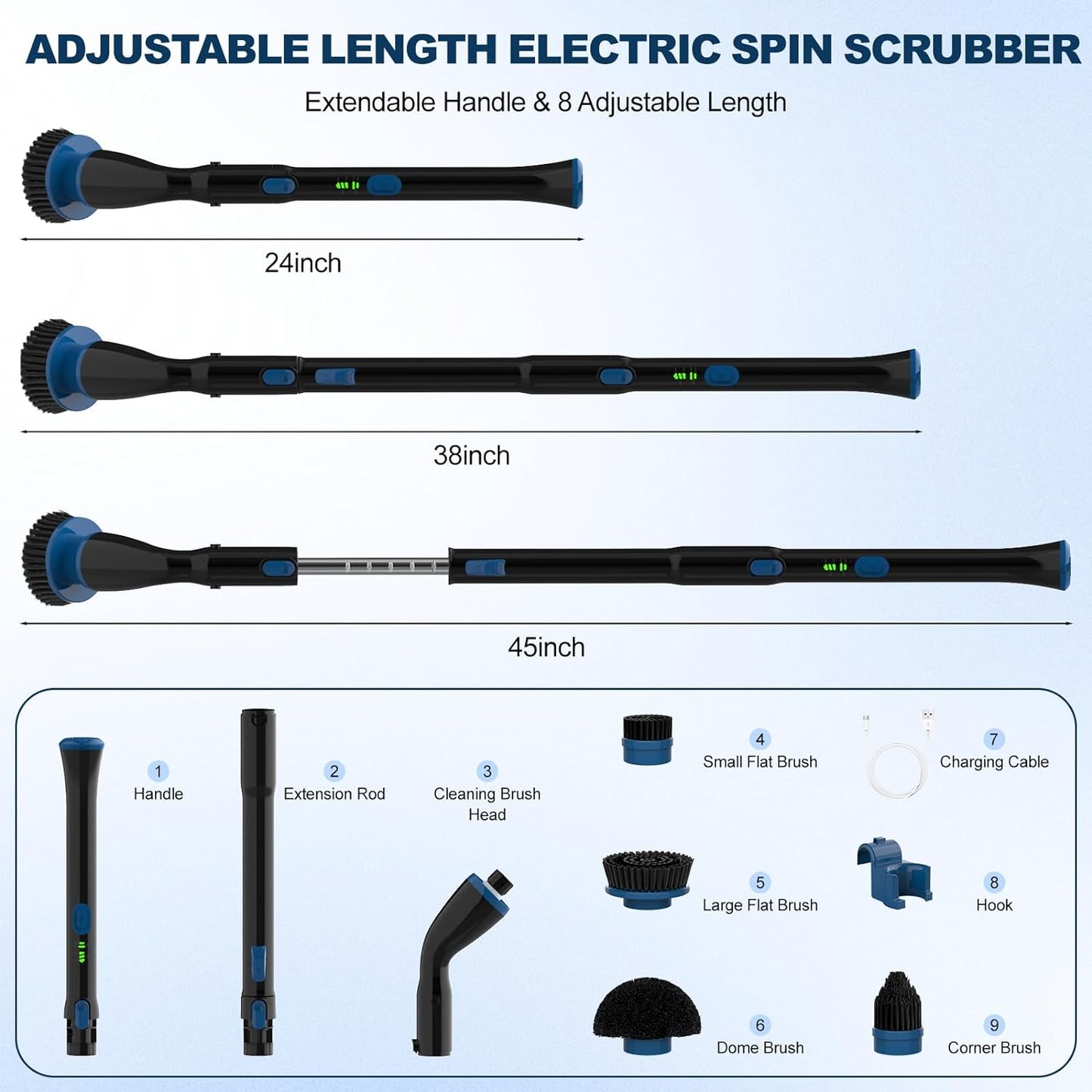 Electric Spin Scrubber, Cordless Cleaning Brush - Leilani Your Home Girls' Shop